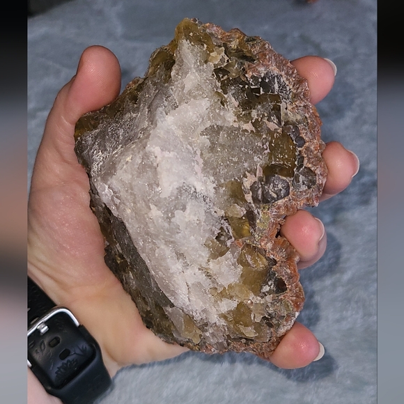 Barite Roses On Fluorite - Picture 6 of 9